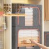 綿麻素材 折りたたみ式衣類収納ボックス サイズ図