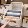 衣類収納ボックス 綿麻素材 折りたたみ式 多層 詳細写真