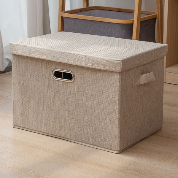 綿麻収納ボックス 大容量 折りたたみ 引き出し式 メイン画像